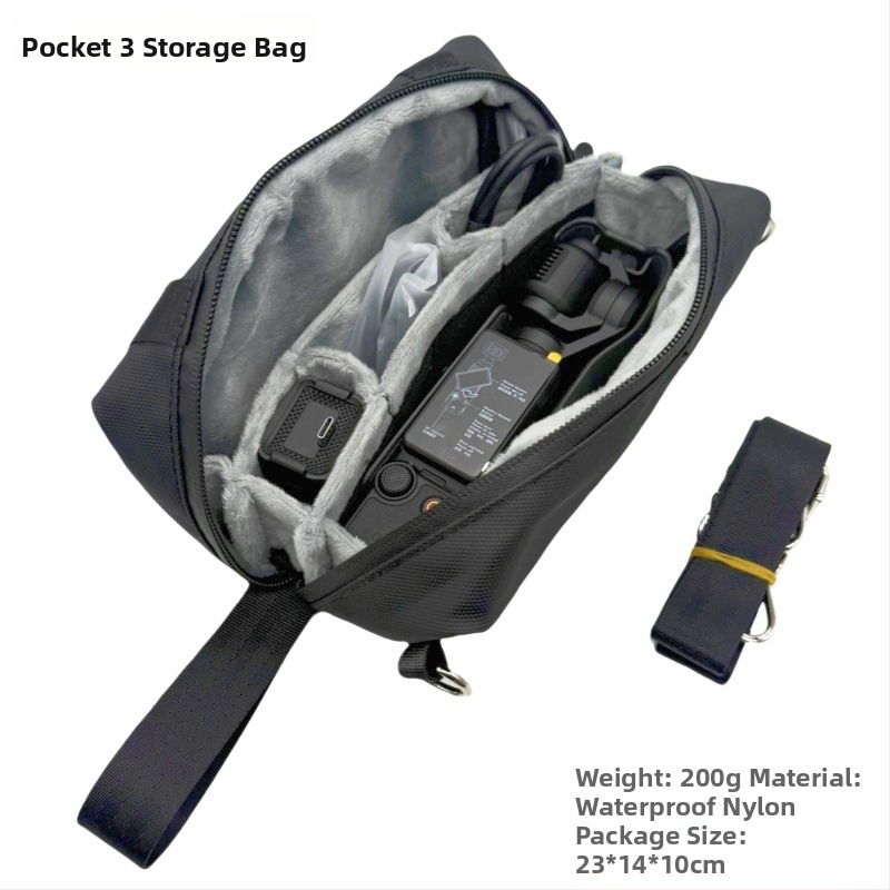 Úložná taška pre DJI Osmo Pocket 3 – Nylon, súčasťou je pena, možnosť potlače loga, kompatibilná s Osmo Pocket 3