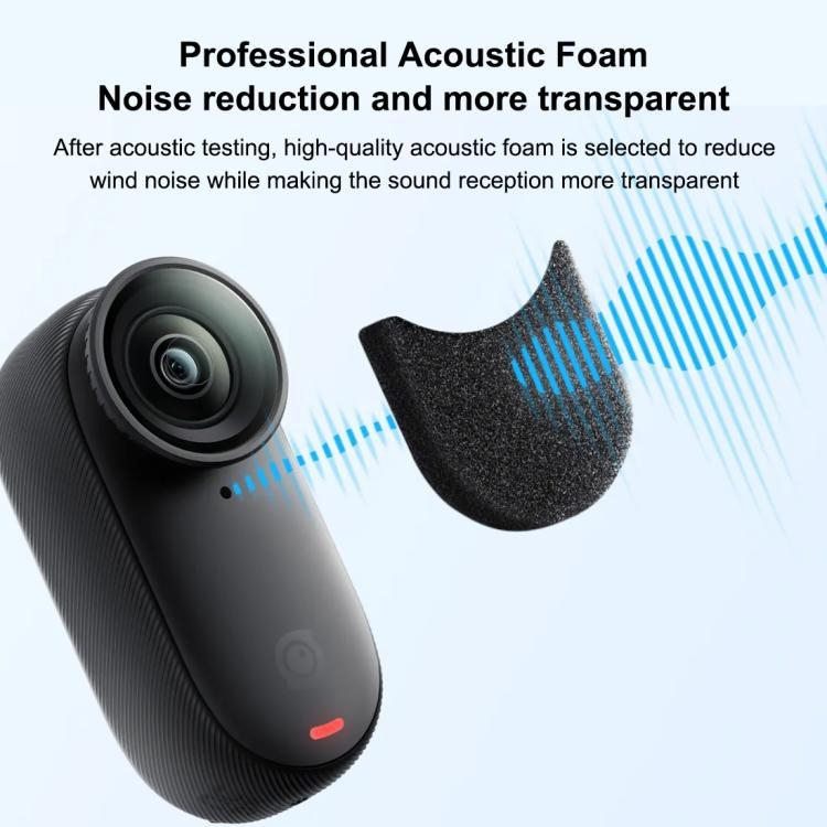 Puluz Fat Cow Pu776b burete antifonare și protecție anti vânt pentru Insta360 GO3/GO3S