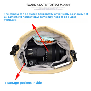 Pečių ir crossbody kamera krepšys SLR ir mirrorless, vandeniui atsparus nailonas, unisex, miesto minimalistinis stilius.