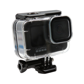 GoPro 8 vodootporno kućište, materijal akrilno-PC, dubina 45 m, s ispisanim logotipom, kompletan set