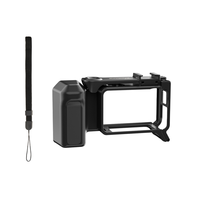 Mâner Sunnylife Action 5Pro/4/3 cu eliberare rapidă și husă protectoare Rabbit Cage (OA5-BK038, Plastic + Silicon)