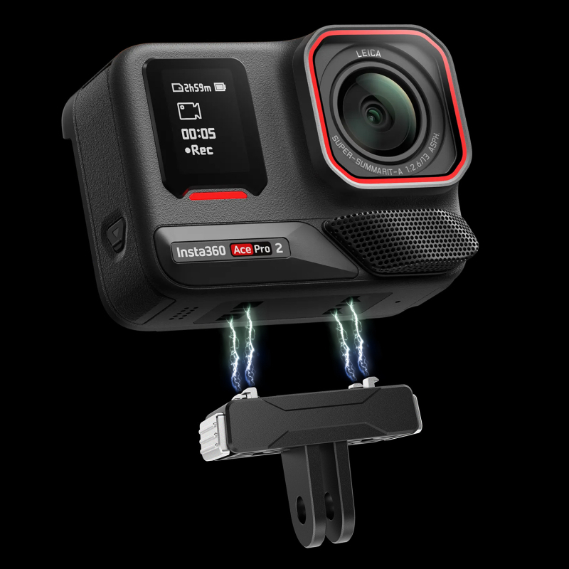 Insta360 Ace Pro2/X5 magnetická základňa s dvojčeľustovým magnetickým adapterom a rýchlym uvoľnením – materiál PC+hliníková zliatina