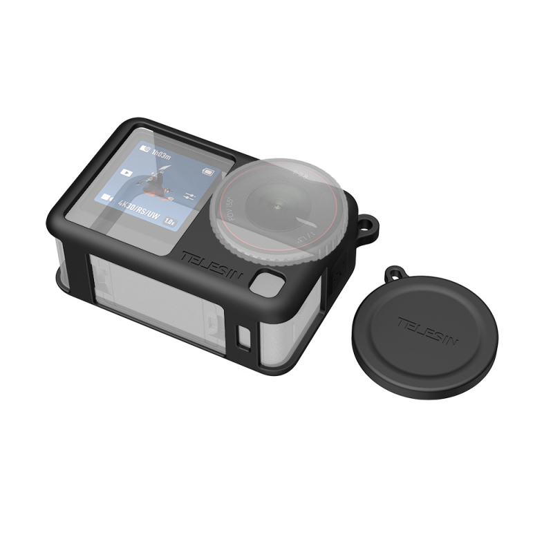 Carcasă protector din silicon pentru DJI Osmo Action 6 – model S6-ptc-11; Compatibil cu S6-ptc-11; Material: silicon; Include: husă din silicon și șnur de purtare