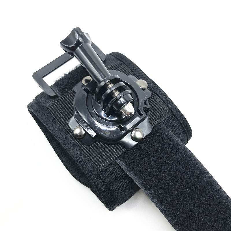 GoPro narukvica za zapešće s 360° rotacijom, široka i debela; Materijal: PC + poliester; Kompatibilno s GoPro Hero serijom; Uključuje narukvicu i dugi vijak