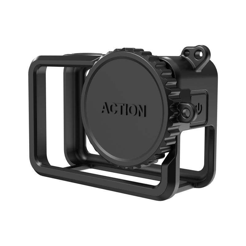 Carcasă de protecție din silicon pentru Osmo Action 6, cu capac de obiectiv și curea de mână – protecție împotriva căderilor și zgârieturi, model OA6-GJT-CY (include carcasă, capac de obiectiv, curea de mână)