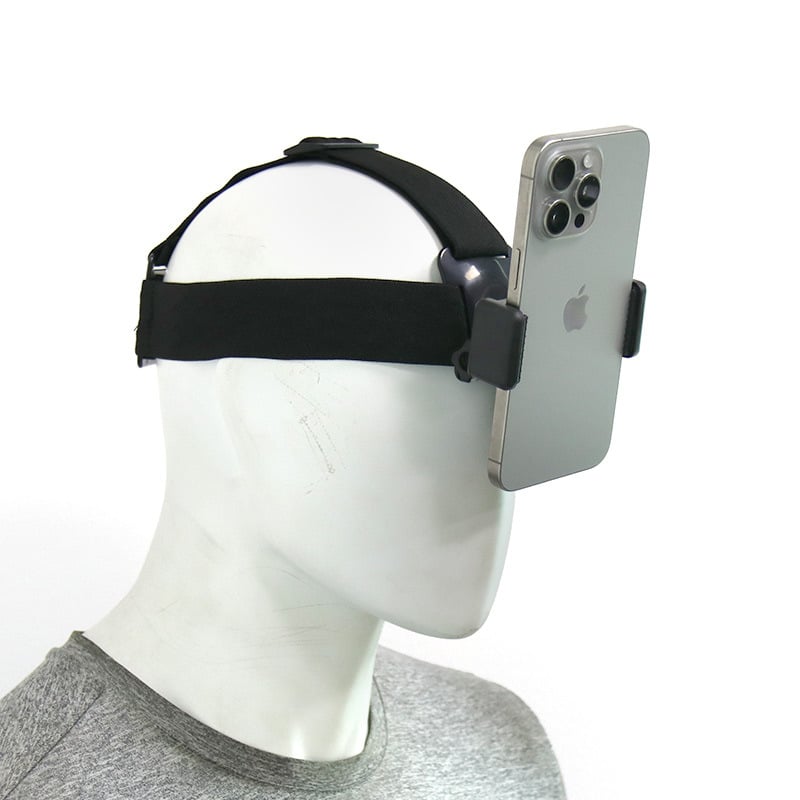 Nosač za mobilni telefon na naglavnu traku – POV snimanje, klips tip, PC materijal, kompatibilan Apple/Huawei/Xiaomi