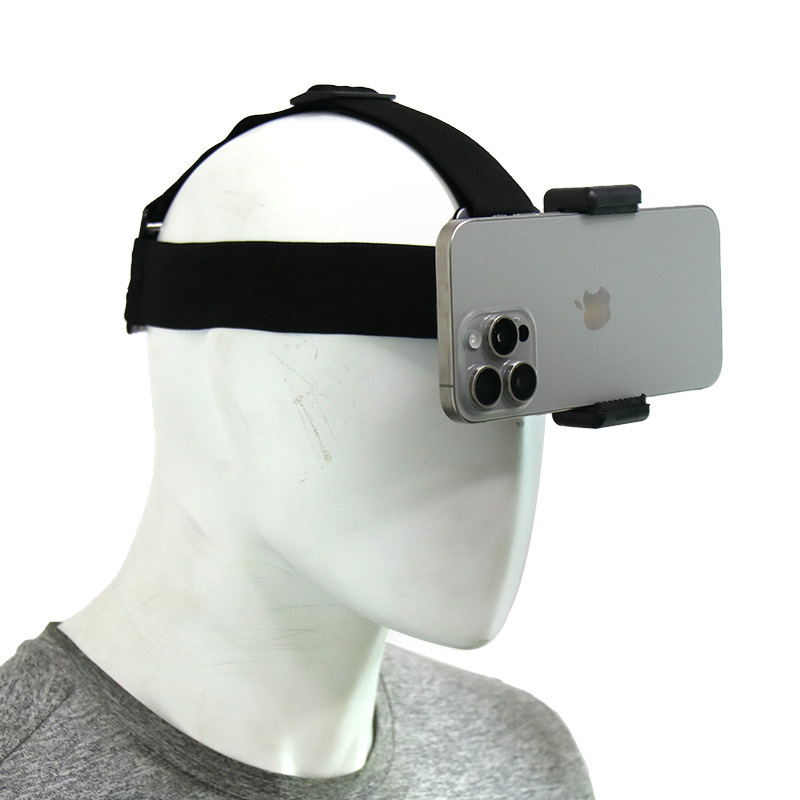 Nosač za mobilni telefon na naglavnu traku – POV snimanje, klips tip, PC materijal, kompatibilan Apple/Huawei/Xiaomi