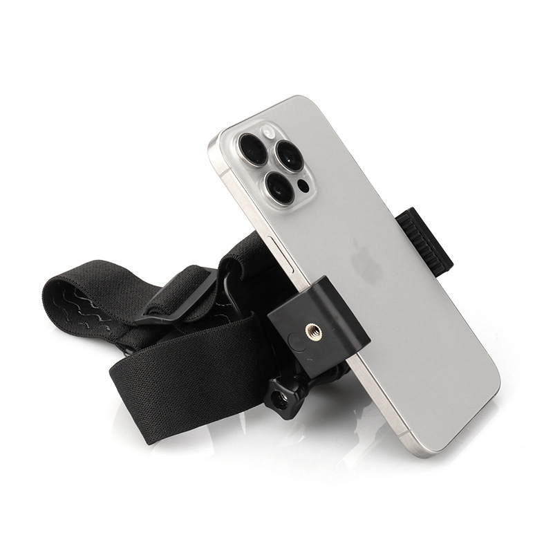 Nosač za mobilni telefon na naglavnu traku – POV snimanje, klips tip, PC materijal, kompatibilan Apple/Huawei/Xiaomi