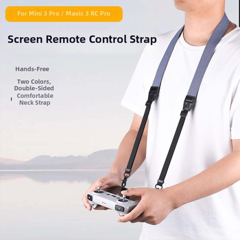 Brdrc šnúrka na diaľkové ovládanie pre DJI Mini 3 Pro / Mavic 3 RC Pro s obrazovkou – materiál: polyester bavlna + mikrovlákno koža, modelový kód Ewb9387, tlač loga: minimálne 500