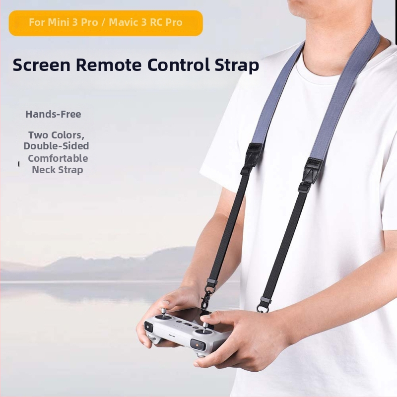 Brdrc šnúrka na diaľkové ovládanie pre DJI Mini 3 Pro / Mavic 3 RC Pro s obrazovkou – materiál: polyester bavlna + mikrovlákno koža, modelový kód Ewb9387, tlač loga: minimálne 500