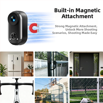 Akčná kamera GO7/GO7S s magnetickým držiakom na hruď/krk pre vlog, TF karta úložisko, ABS telo, 12–20 MP senzor, výdrž batérie viac ako 5 hodín, uvedenie 2025, video funkcia