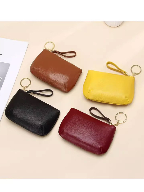 Novčanik za kovance od PU kože sa zatvaračem | minimalistički tanak dizajn | unisex | bez podstava