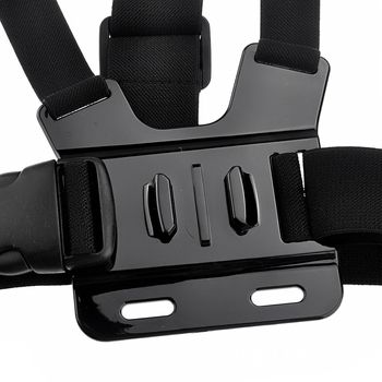 GoPro prsni remen - Prednji stil, Univerzalna kompatibilnost, Materijal: plast + elastična traka, Mogućnost dodavanja logotipa
