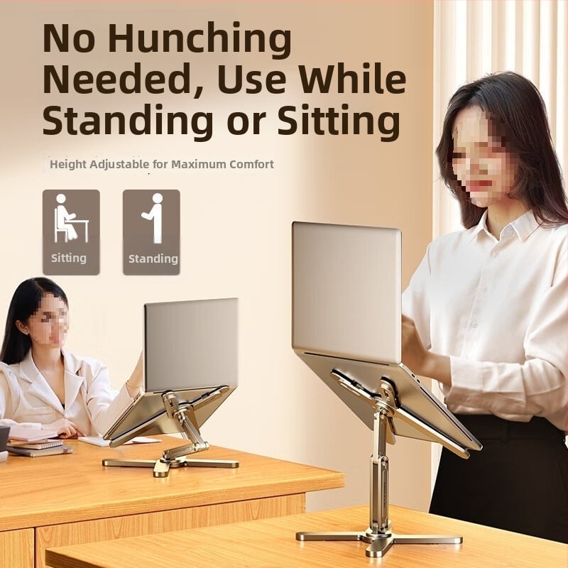 Βάση φορητών υπολογιστών από κράμα αλουμινίου, περιστρεφόμενη, για φορητούς υπολογιστές και tablets, βάρος 0,85 kg