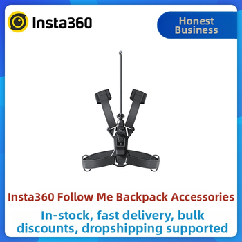 Accesoriu pentru rucsac Insta360 pentru filmare în perspectiva celui de-al treilea — construcție din aliaj de aluminiu, nylon și fibre de carbon; compatibil cu X3, ONE X2, ONE RS, ONE R