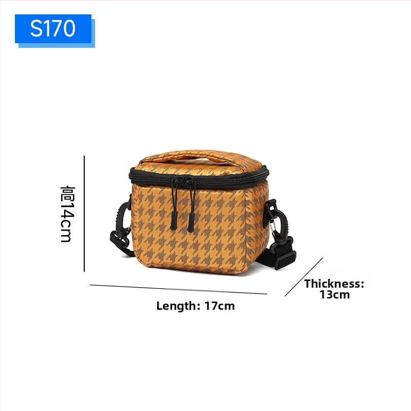 Fotoaparatų krepšys iš atsparaus vandeniui poliesterio, lengvas, smūgiams atsparus, aksominė įdėklė, peties krepšys