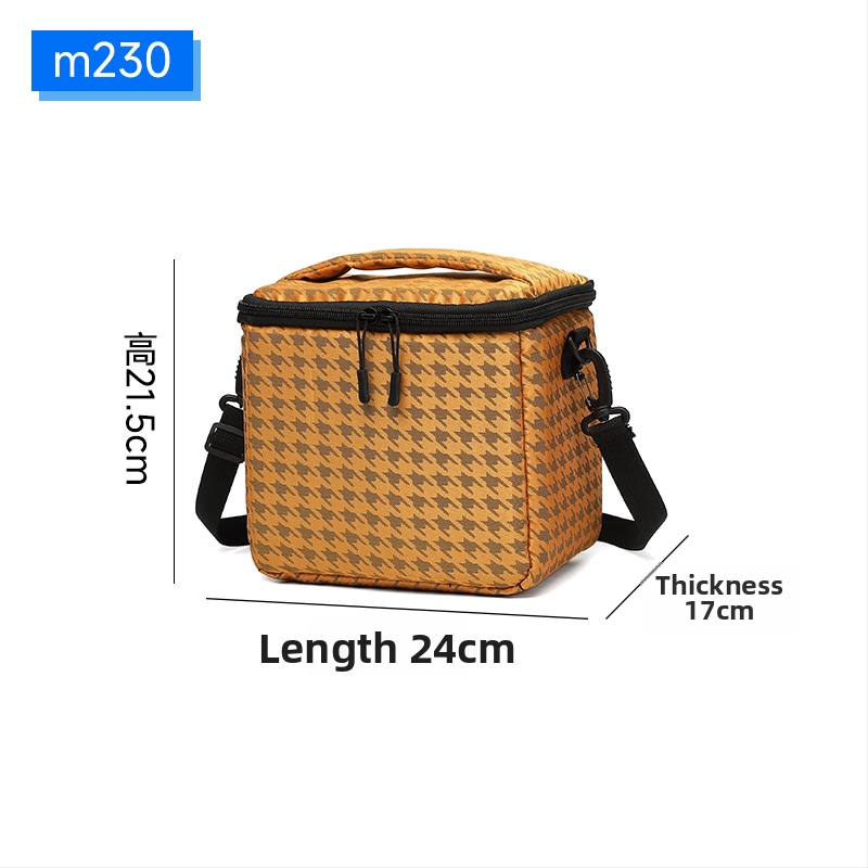 Fotoaparatų krepšys iš atsparaus vandeniui poliesterio, lengvas, smūgiams atsparus, aksominė įdėklė, peties krepšys