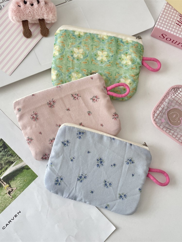 Ženski novčanik od poliestera s kariranim uzorkom, podstava od platna, sklopiv