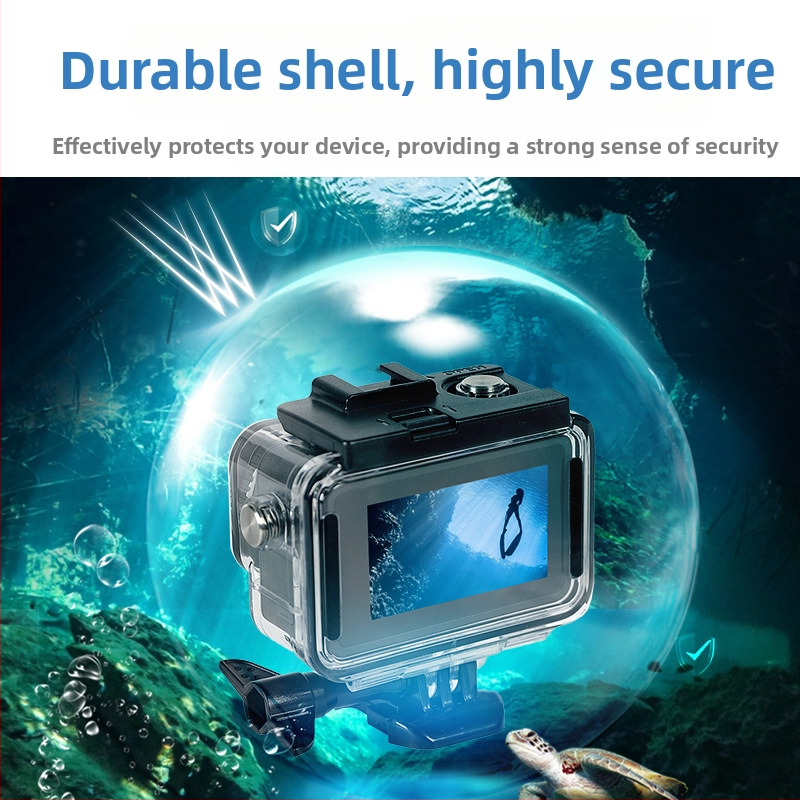 Capac spate etanș pentru DJI Action4/Action3, cu ecran tactil, carcasă de scufundare, material PC