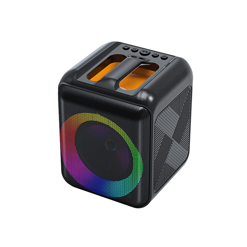 Boxă Bluetooth pentru karaoke cu microfon încorporat — portabilă, Bluetooth 5.0, redare TF/ USB, 60 Hz–15 kHz, putere ≤10W, rază de 10 m, baterie încorporată