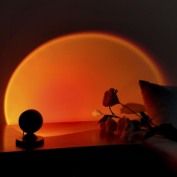 Fotogrāfiju papildgaisma ar ambientsko projekciju – USB barošana, sienas uzstādīšana, manuāla vadība, vakara saulrieta un varavīksnes projekcija, nakts gaisma