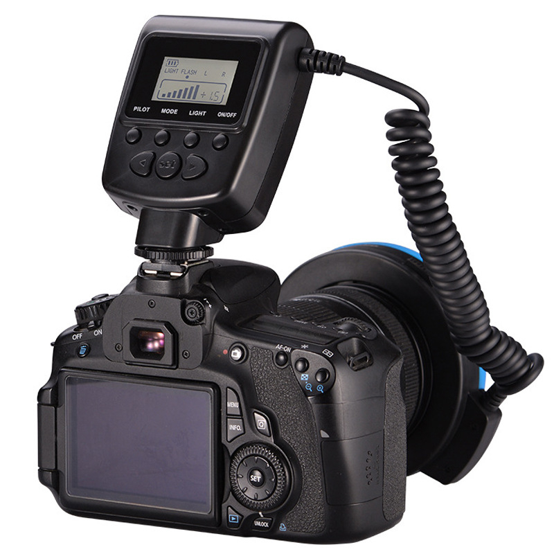 Youyixin Ring Light για SLR κάμερα — βάση G9, ρυθμιζόμενη φωτεινότητα, δυνατότητα ρύθμισης έντασης, τροφοδοσία με 4 μπαταρίες AA