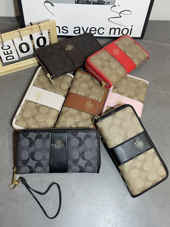 Ženski PU kožni novčanik s karticom, geometrijski uzorak, ultra lagan, svakodnevna upotreba, lansiranje jeseni 2024