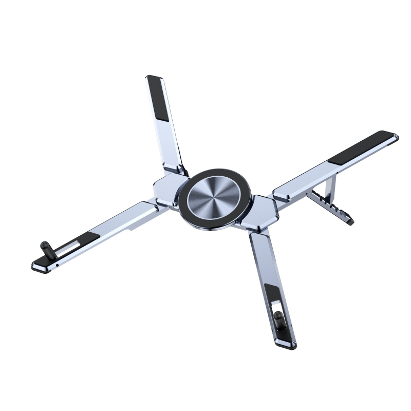 Μαγνητικό στήριγμα για φορητό υπολογιστή και smartphone — κράμα αλουμινίου, αναδιπλούμενο, μοντέλο TH-328, συμβατό με όλα, καλώδιο 184 mm