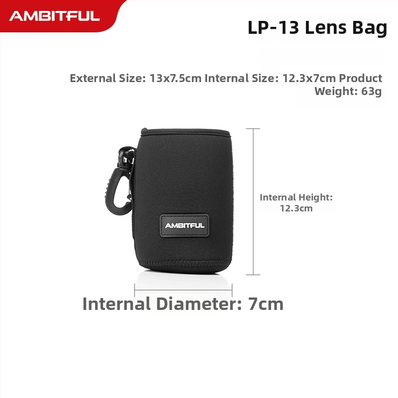  husă protecție pentru obiective pentru camere DSLR și mirrorless cu căptușeală antistres; Material: Diving material + Lycra; Compatibilitate universală; Greutate: 139 g
