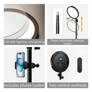 Lumină de fill pentru live streaming cu reglaj în mai multe trepte al temperaturii de culoare și al luminozității, model F-612, 20W, 24V, montaj vertical