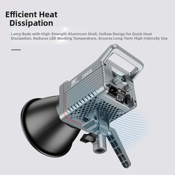 BF-200S štúdiová svetlá pre fotografovanie, 200W, 2700-6500K, plynulé nastavenie jasu 0-100%, AC100-240V