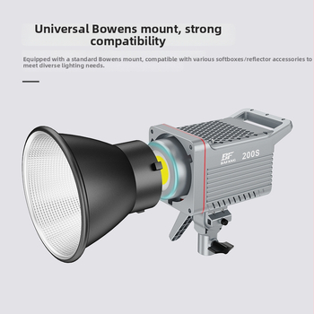BF-200S štúdiová svetlá pre fotografovanie, 200W, 2700-6500K, plynulé nastavenie jasu 0-100%, AC100-240V