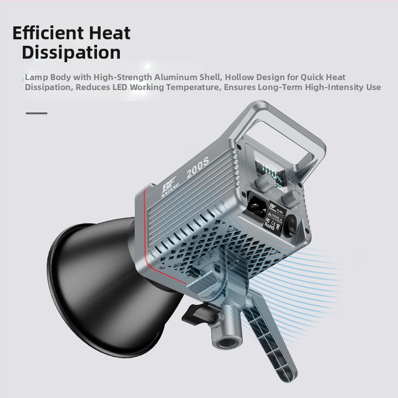 BF-200S štúdiová svetlá pre fotografovanie, 200W, 2700-6500K, plynulé nastavenie jasu 0-100%, AC100-240V