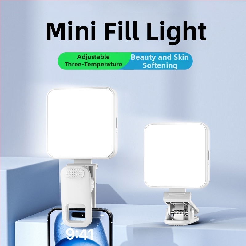 Mini LED svetlo na doplnenie pre foto a video s mobilom, ručné ovládanie, 3W, USB 5V/1A, nastaviteľná farba teploty 2500K-9900K, model M82/M82RGB
