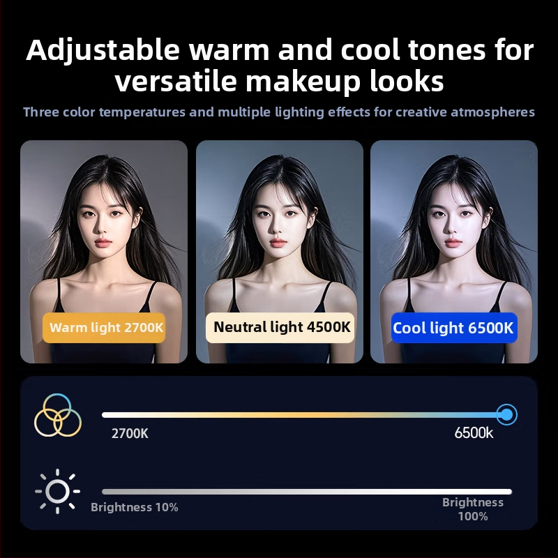 Mini LED svetlo na doplnenie pre foto a video s mobilom, ručné ovládanie, 3W, USB 5V/1A, nastaviteľná farba teploty 2500K-9900K, model M82/M82RGB