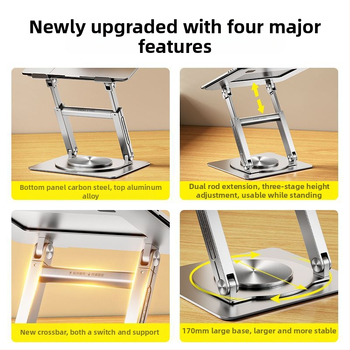 Rong Lai πλαστική βάση για φορητό υπολογιστή – περιστροφή 720°, ανυψωμένος σχεδιασμός ψύξης και κάθετη στήριξη για tablet