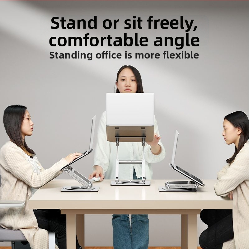 Rong Lai πλαστική βάση για φορητό υπολογιστή – περιστροφή 720°, ανυψωμένος σχεδιασμός ψύξης και κάθετη στήριξη για tablet