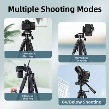 DSLR/Mirrorless/Phone statív s guľovou hlavou, karbónové vlákna, 5 sekcií