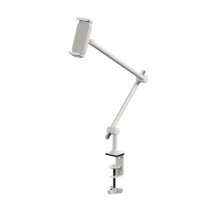 Stolni držač za telefon i tablet s klipsom, tri ruke, podesiva duljina, univerzalna kuglična glava