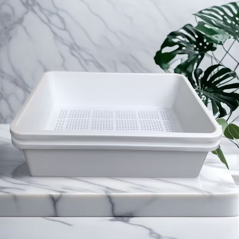 Litter box pentru pisici din plastic, cu lopățică inclusă, pentru pisici adulte, pachet de 10