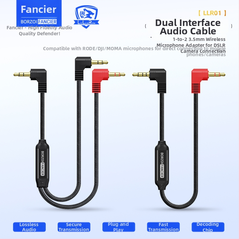Werewolf LLR 3,5 mm adapter kabel – 1:2 audio splitter, pozlaćeno, OFC bakar, za SLR kamere i mobilne telefone
