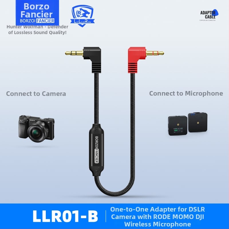 Werewolf LLR 3,5 mm adapter kabel – 1:2 audio splitter, pozlaćeno, OFC bakar, za SLR kamere i mobilne telefone