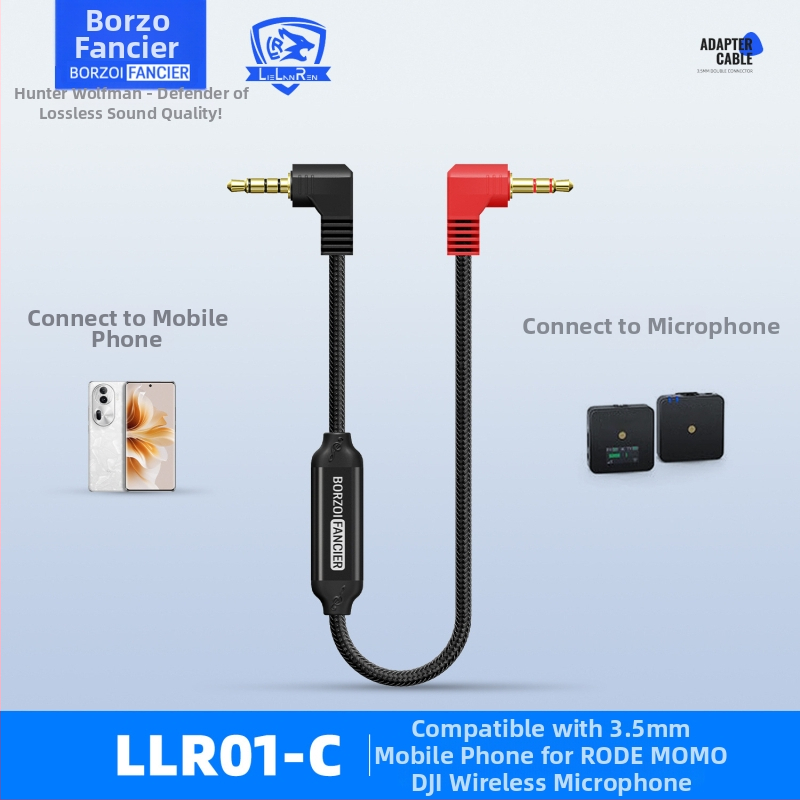 Werewolf LLR 3,5 mm adapter kabel – 1:2 audio splitter, pozlaćeno, OFC bakar, za SLR kamere i mobilne telefone