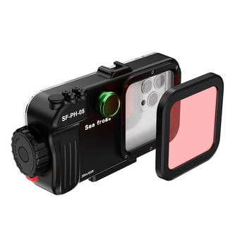 Seafrogs SF-PH-05 Ūdensdrošs telefona korpuss līdz 7 colām, universāls Android un iPhone, Plastmasas materiāls, Bluetooth atbalsts