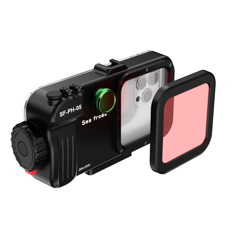 Seafrogs SF-PH-05 Ūdensdrošs telefona korpuss līdz 7 colām, universāls Android un iPhone, Plastmasas materiāls, Bluetooth atbalsts