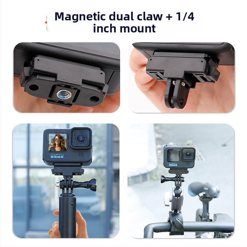 GoPro 8-12 magnetická základňa pre rýchle uvoľnenie, plastový adaptér, model OP3-BHM-SL (Kompatibilita: GoPro 8-12; Typ: magnetická základňa pre rýchle uvoľnenie; Materiál: plast; Balenie: 1+1 alebo 2+2)