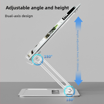 Stolný stojan na čítanie - hliníková zliatina + akryl; univerzálny pre knihy/tablety/laptopy; model A-7; hmotnosť 930 g; skladací dizajn