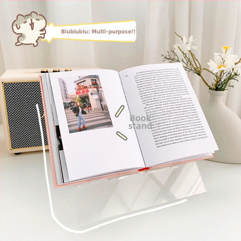 Stolík na tablet – zdvíhací typ, akrylová čitateľská podpora, prenosný, model FH-003, 205 g, rozmery 25×20 cm, kompatibilný s iPad/iPhone/iPod