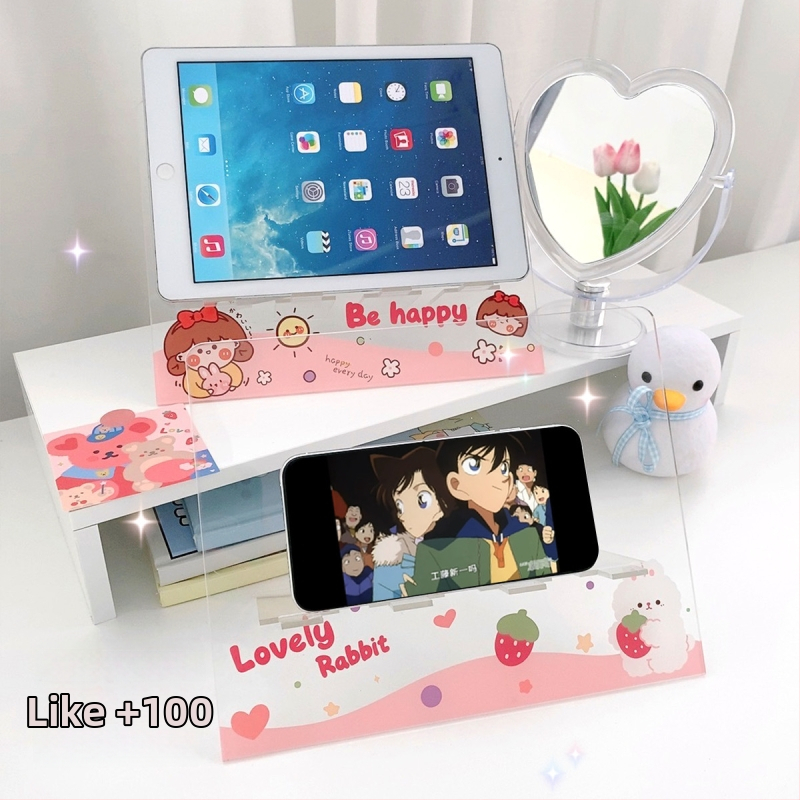 Stolík na tablet – zdvíhací typ, akrylová čitateľská podpora, prenosný, model FH-003, 205 g, rozmery 25×20 cm, kompatibilný s iPad/iPhone/iPod