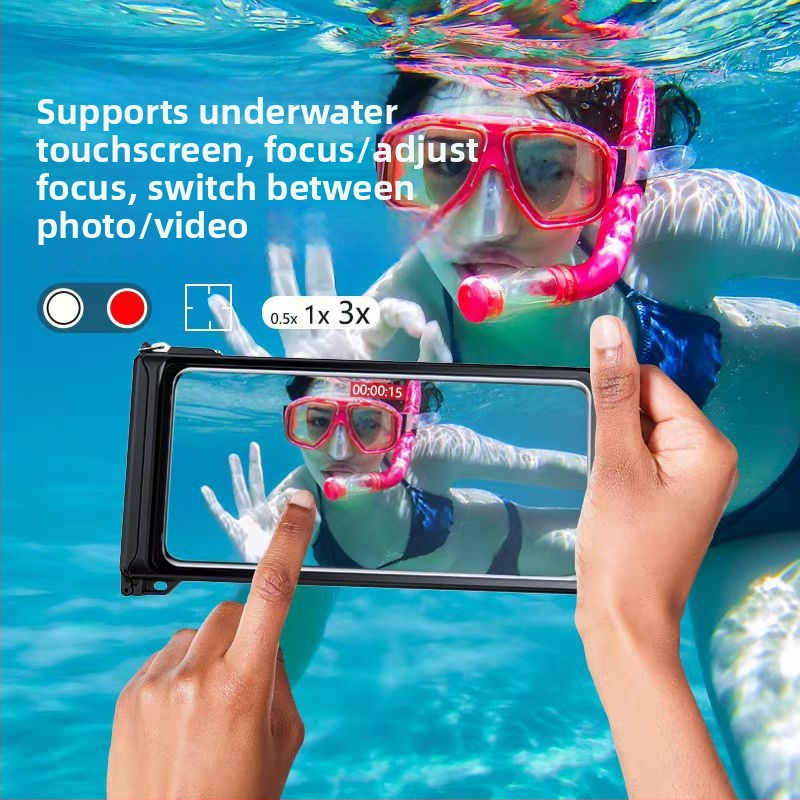 Nirtspējīgs tālruņa ūdensizturīgais korpuss C30, universāls visiem modeļiem, IPX8 līdz 15 m, materiāls ABS/TPU/Glass/Alloy, 180 g